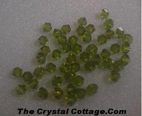 (20) Swarovski 4mm Bicone Crystal Beads~ Olivine~