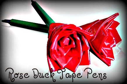 Rose Duck Tape Ballpoint Pens