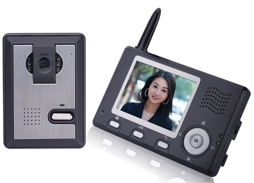 Home Security Wireless Video Camera Phone Intercom Sys wireless 2.4GHz radio band Hands free
