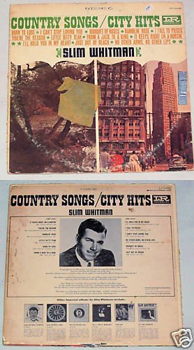 Slim Whitman Country Songs/City Hits Album Record LP 33
