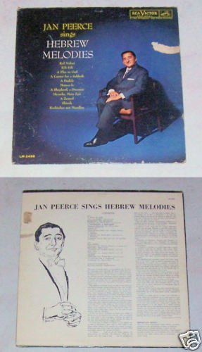 Jan Peerce Sings Hebrew Melodies Album Record LP 33
