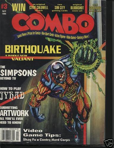 Combo Magazine April 1995 Simpsons Birthquake Artwork +