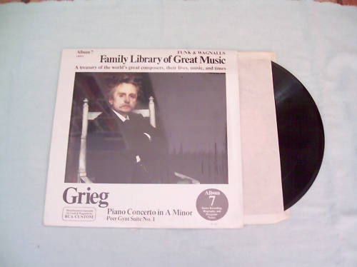 Grieg Family library of Great Music Record Album LP 33