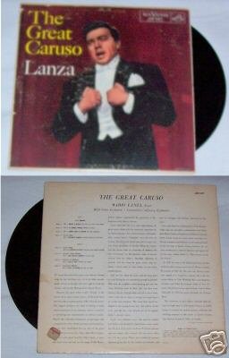 The Great Caruso Lanza Music Album LP 33