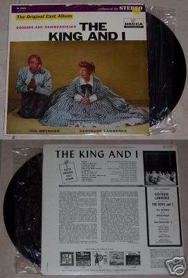 The King And I Original Cast Album Music Record LP 33