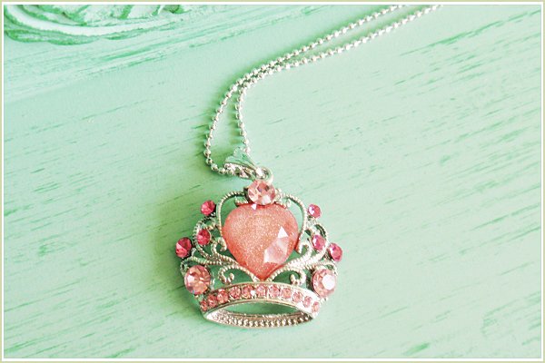 Crown Necklace - Pink