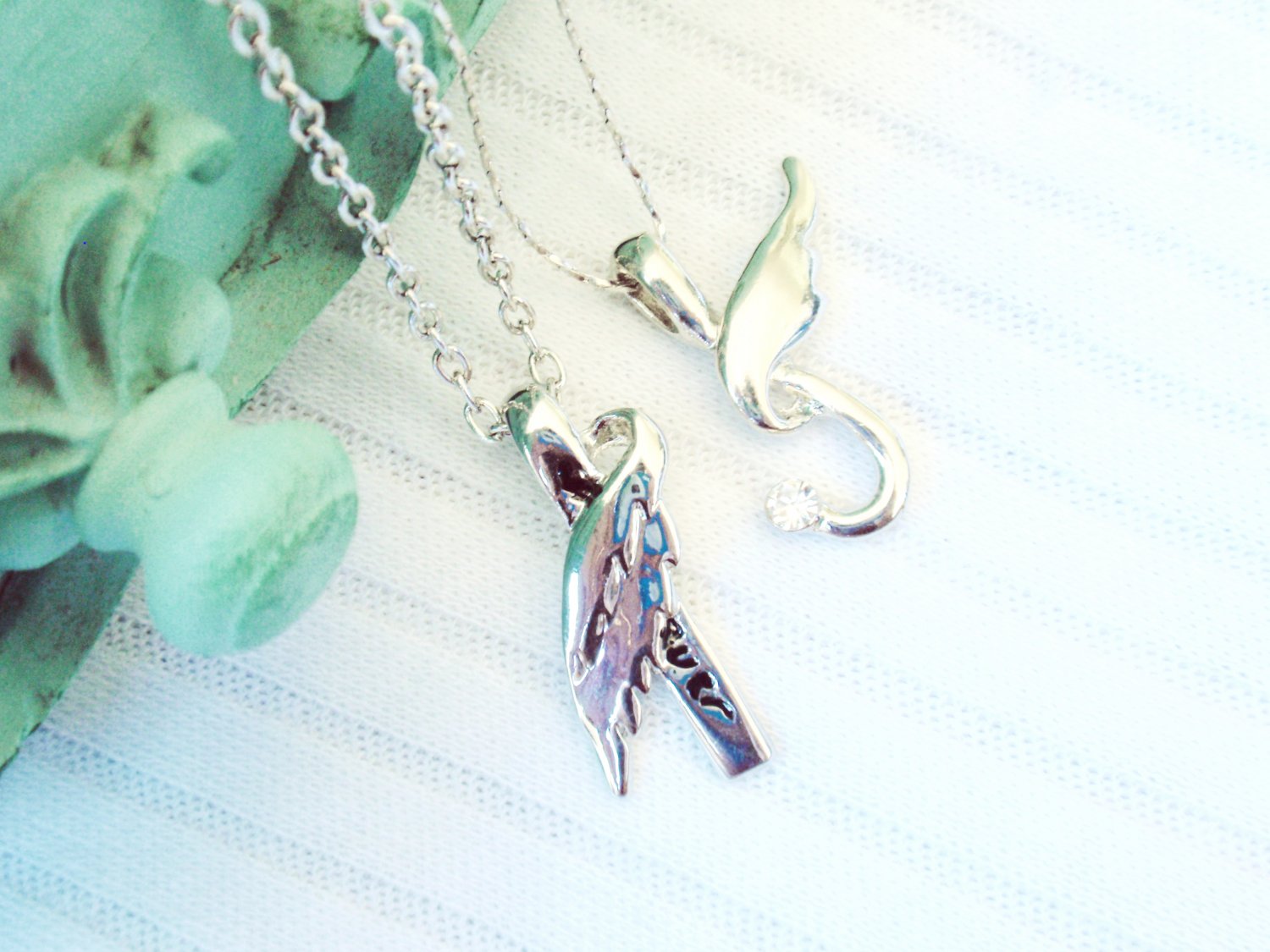 Couple Necklace Set - Silver Angel *SALE*