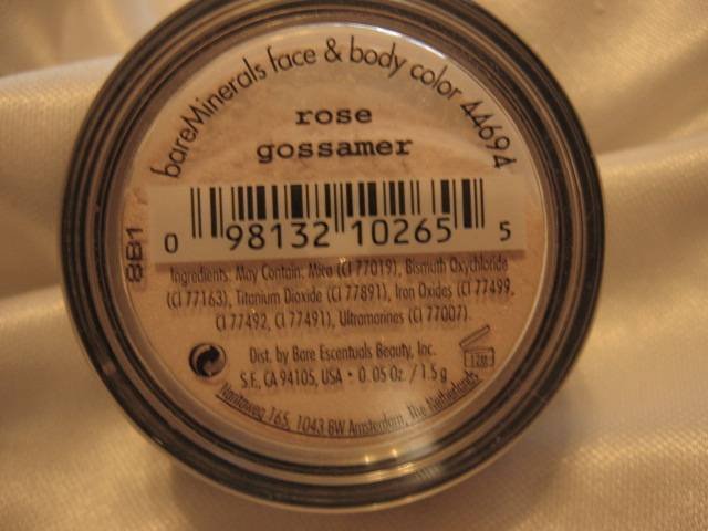 Bare Escentuals Minerals ROSE GOSSAMER Face Color 1.5G