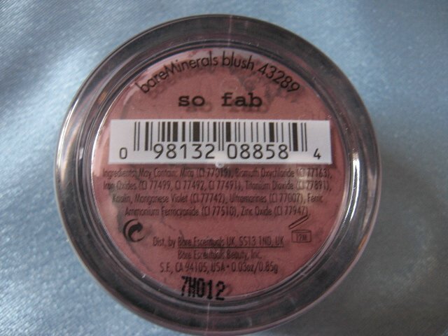 Bare Escentuals Minerals BLUSH SO FAB Berry Full Size