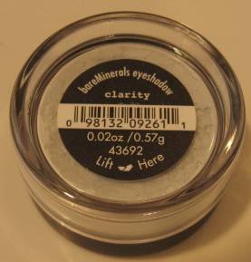 Bare Escentuals Minerals EYE SHADOW CLARITY Snow Blue!