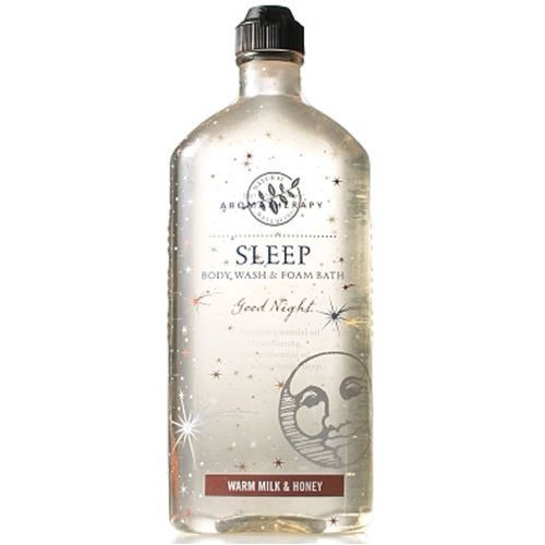 Bath & Body Works Aromatherapy Sleep Warm Milk & Honey Body Wash and Foam Bath 10 oz