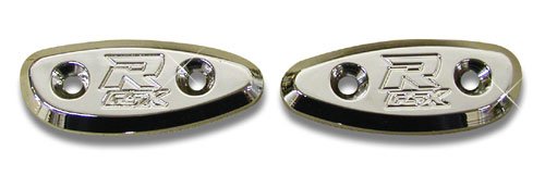 SUZUKI GSXR 600/750/1000 (00-05) CHROME PLATED MIRROR PLATES ENGRAVED "GSXR"