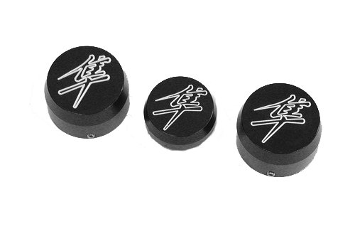 SUZUKI HAYABUSA GSXR 1300 (99-07) ANODIZED BLACK FORK CAPS