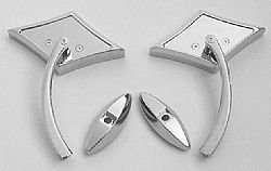 Kawasaki Custom Chrome Mirrors - ZX12R, ZX14R, Ninja