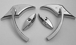 Kawasaki Custom Chrome Mirrors - ZX12R, ZX14R, Ninja