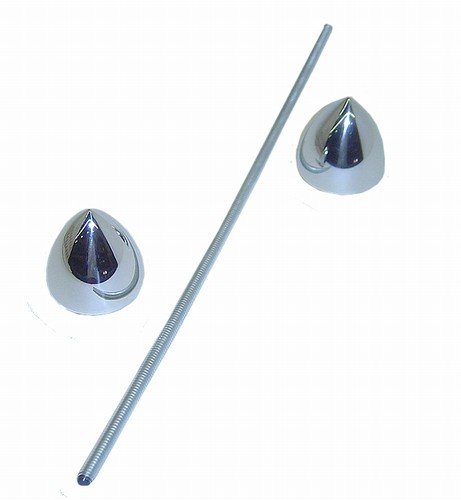 SUZUKI M109 CHROMED FRONT AXLE CAPS (PART # CA3203F)