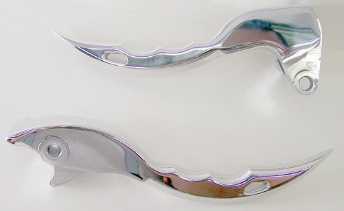SUZUKI M109 POLISHED KNIFE STYLE BRAKE & CLUTCH LEVER SETPART # A3226/A3227)