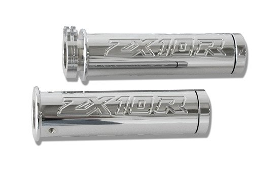 KAWASAKI ZX10R (04-07) CHROME STRAIGHT BILLET GRIPS PART # CA2971)