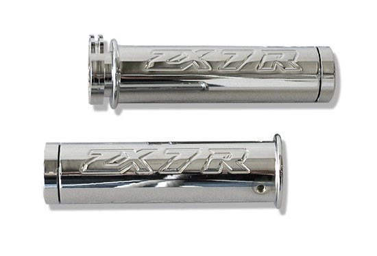 KAWASAKI ZX7R (96-03) CHROME STRAIGHT BILLET GRIPS (PART # CA2975)