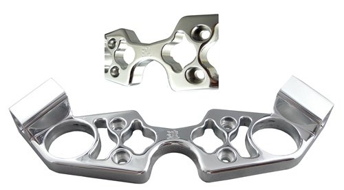 SKELETON SUZUKI HAYABUSA 2008 TRIPLE TREE, POLISHED WITH SPEED SYMBOL ENGRAVED (PART # A4011)