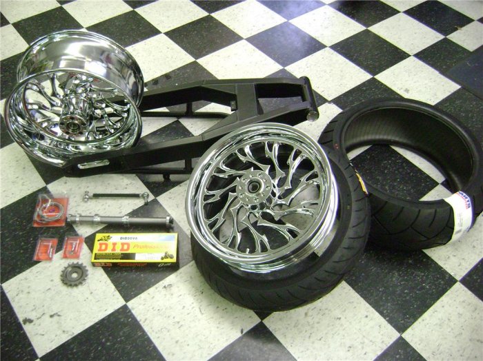 2008 hayabusa 240 kit balck arm with chrome or contrast black wheels