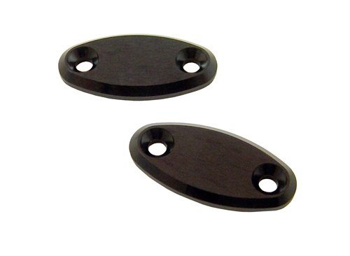 HONDA CBR MIRROR CAPS ANODIZED BLACK AND BLANK (PART # A2924BL)