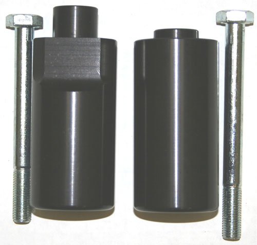 SUZUKI GSXR 1000 (2005) ANODIZED BLACK FRAME SLIDERS (PART # A3023B)