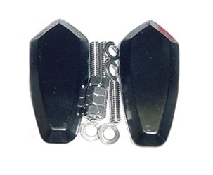 YAMAHA R1, R6 (98-04) ANODIZED BLACK MIRROR PLATES (PART # A2840B)