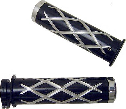 HONDA CBR1000RR (04-07) ANODIZED BLACK STRAIGHT BILLET GRIPS