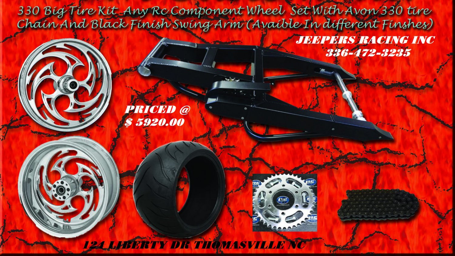 330 KIT BLACK WITH CHROME OR CONTRAST WHEELS