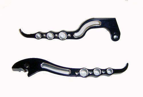 HONDA CBR 600RR (07-12) ANODIZED BLACK LEVERS SET PART # A3016AB/A322OAB)