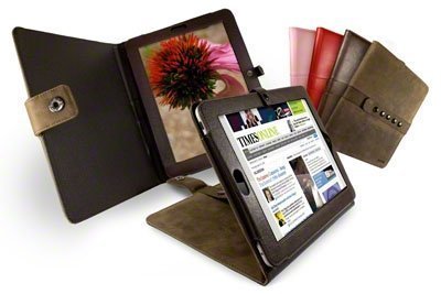 Tuff-Luv Bi-Axisâ„¢ Saddleback Leather case cover for Apple iPad & 3G / Wifi