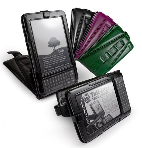 Tuff-Luv Tri-Axisâ„¢ Leather Case & Stand for Amazon Kindle 3 - Black