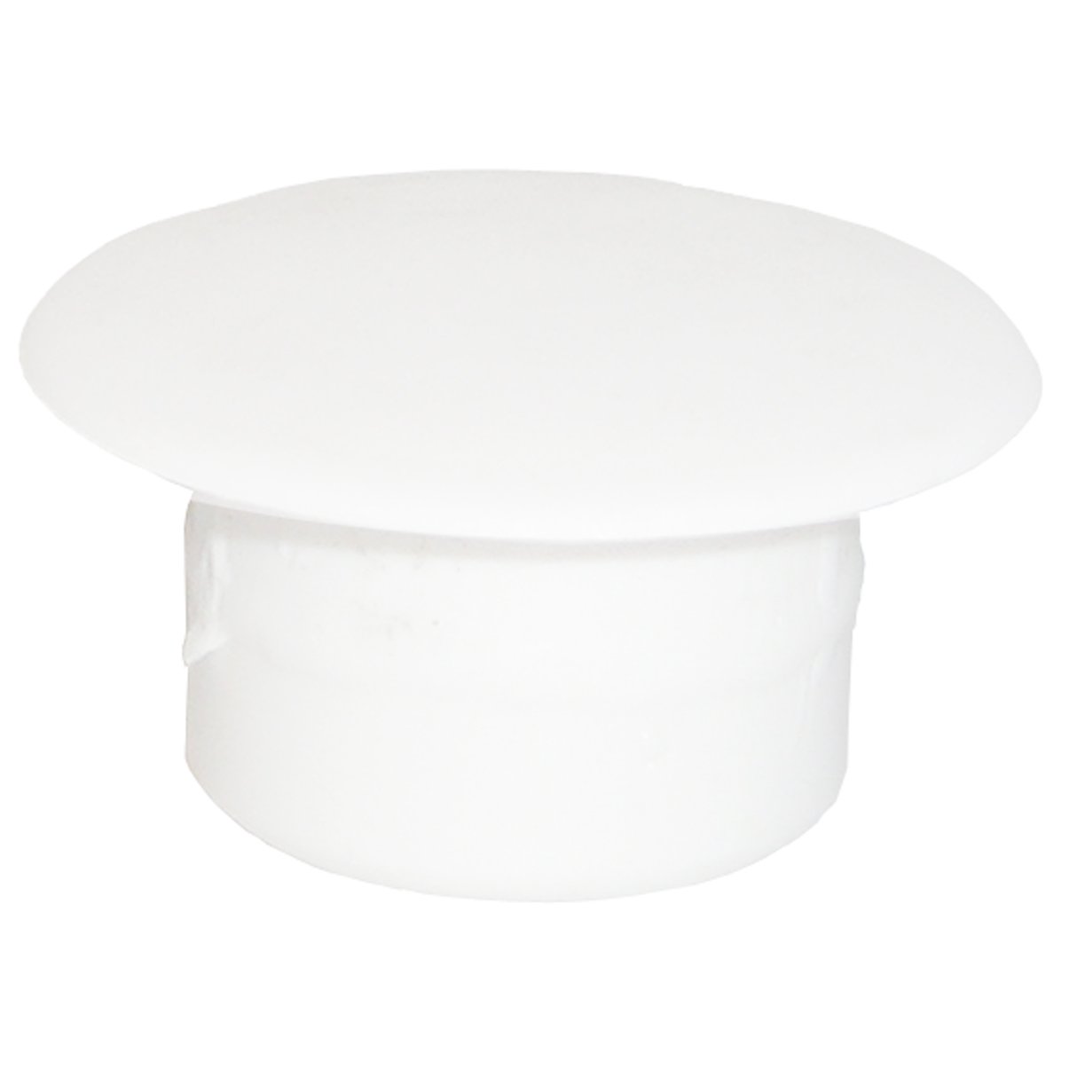 12mm x 8mm x 18mm White Plastic Hole Filler Cover Cap (20 Pack)