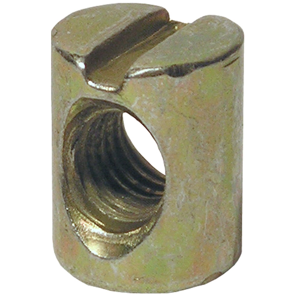 6mm x 13mm x 10mm Barrel Nuts. M6 x 1.0 Threaded Cross Dowel Nuts 4 Pack