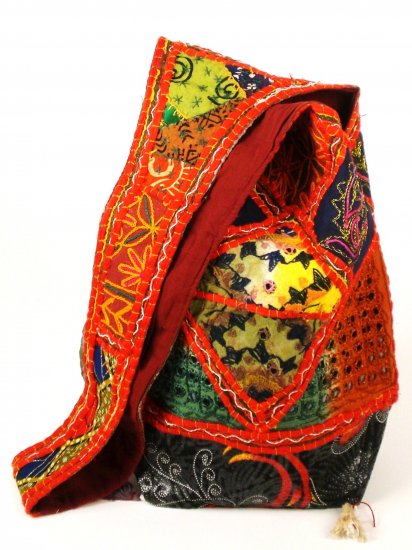 Tribal Bag with floral patchwork