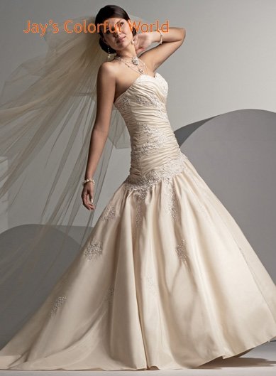 Ball Sweetheart Neckline Strapless Wedding Dress Bridal Gown