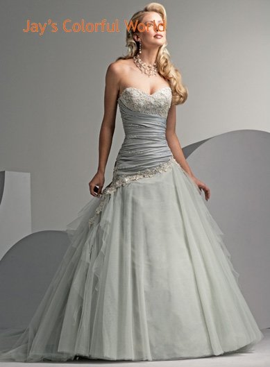 Sweetheart Neckline Strapless Appliques Beading Wedding Dress Bridal Gown