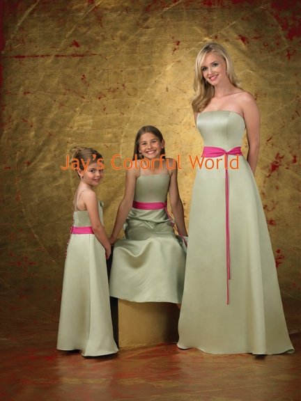 Kiwi A-line Straight Neckline Strapless Bridesmaid Dress/Evening Dress/Home Coming