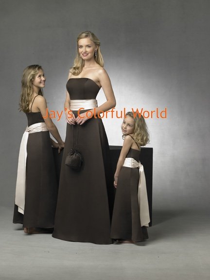 A-line Strapless or Spaghetti Strap Bridesmaid Dress/Evening Dress/Home Coming