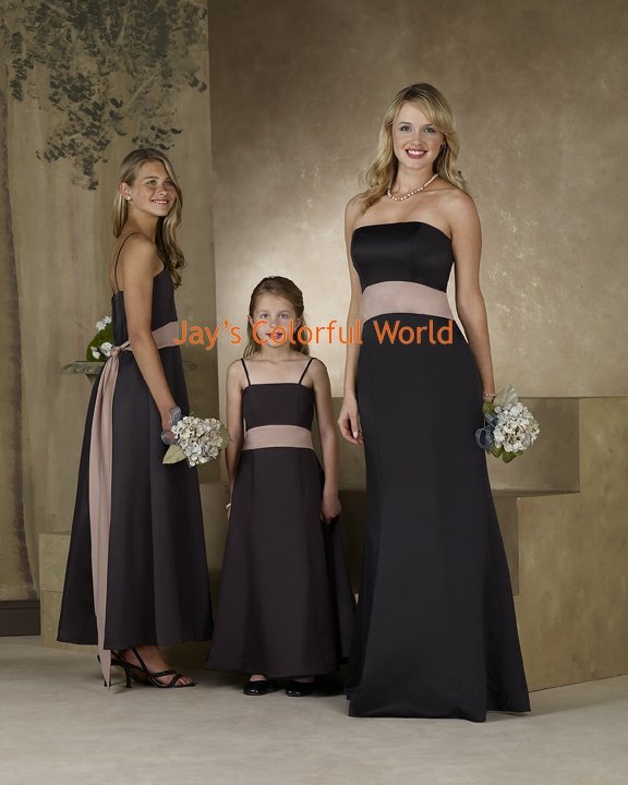 Straight Neckline Strapless Bridesmaid Dress/Evening Dress/Home Coming