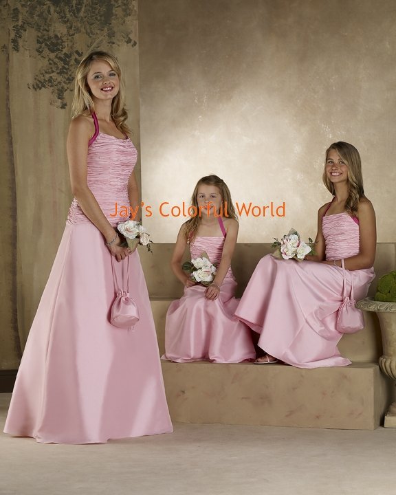 A-line Scoop Neckline Halter Bridesmaid Dress/Evening Dress/Home Coming