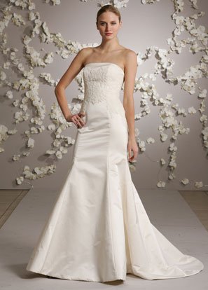 Backless Strapless Appliqued Wedding Dress Bridal Gown