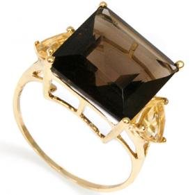 10K Yellow Gold 0.87ctw Citrine and 7.26ctw Topaz Ring - Size 7-New