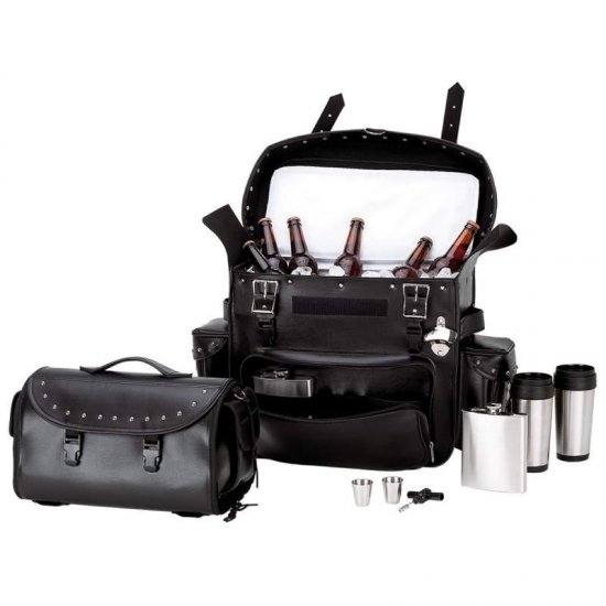 Biker Bar⢠10pc Motorcycle Cooler Set TRUNK BAG/COOLER BAG SET