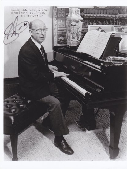 Vintage Photo with autograph of Sammy Cahn wiith COA