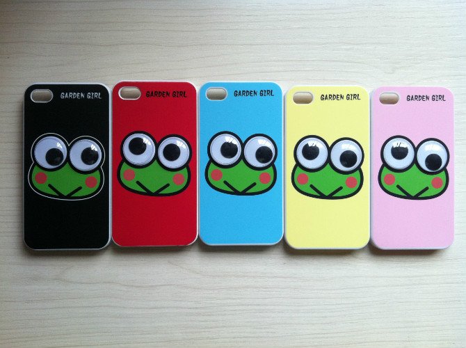 100 x Protective back cover case Frog big eyes for Apple iphone 4