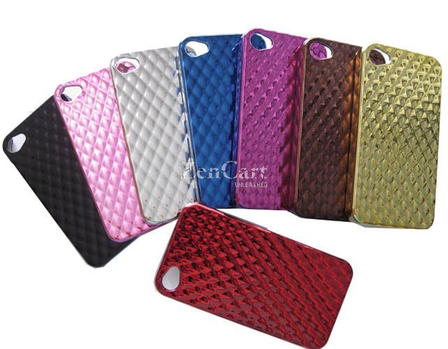 100 x Protect back cover for i Phone 4 in electro-plating diamond effect wholesales