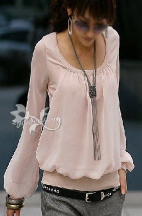 Pink chiffon shirt