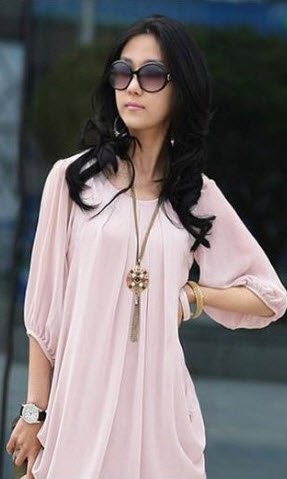 PINK CHIFFON BLOUSE